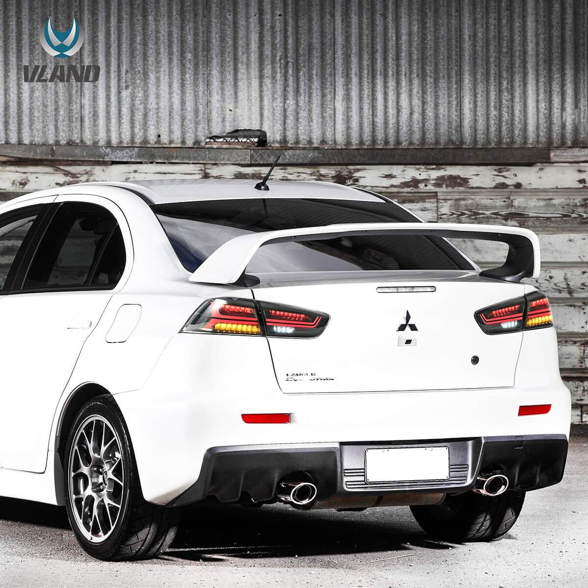 08-17 Mitsubishi Lancer Evolution X: LED Tail Lights - Red/Clear photo 3