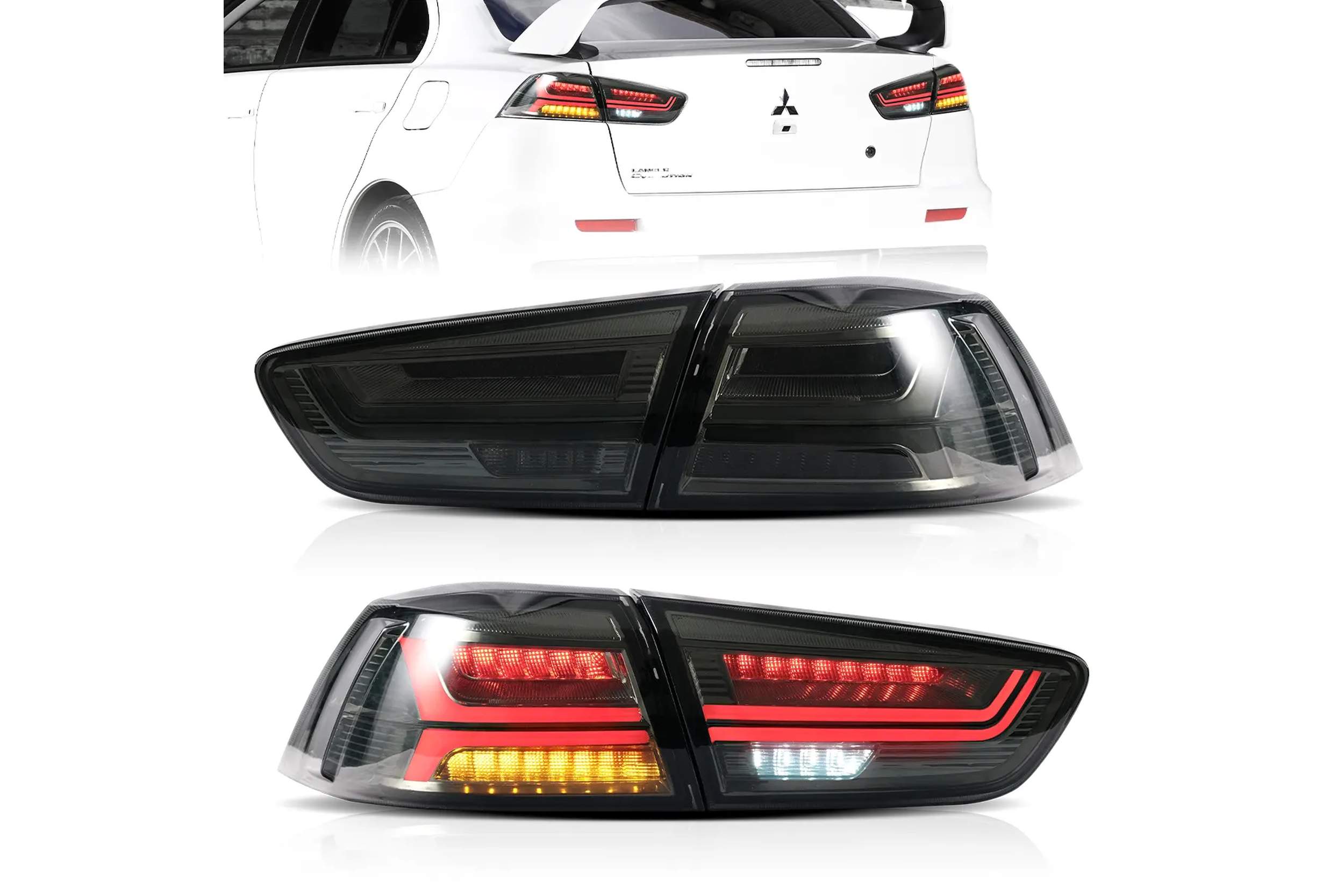 08-17 Mitsubishi Lancer Evolution X: LED Tail Lights - Smoked photo 4