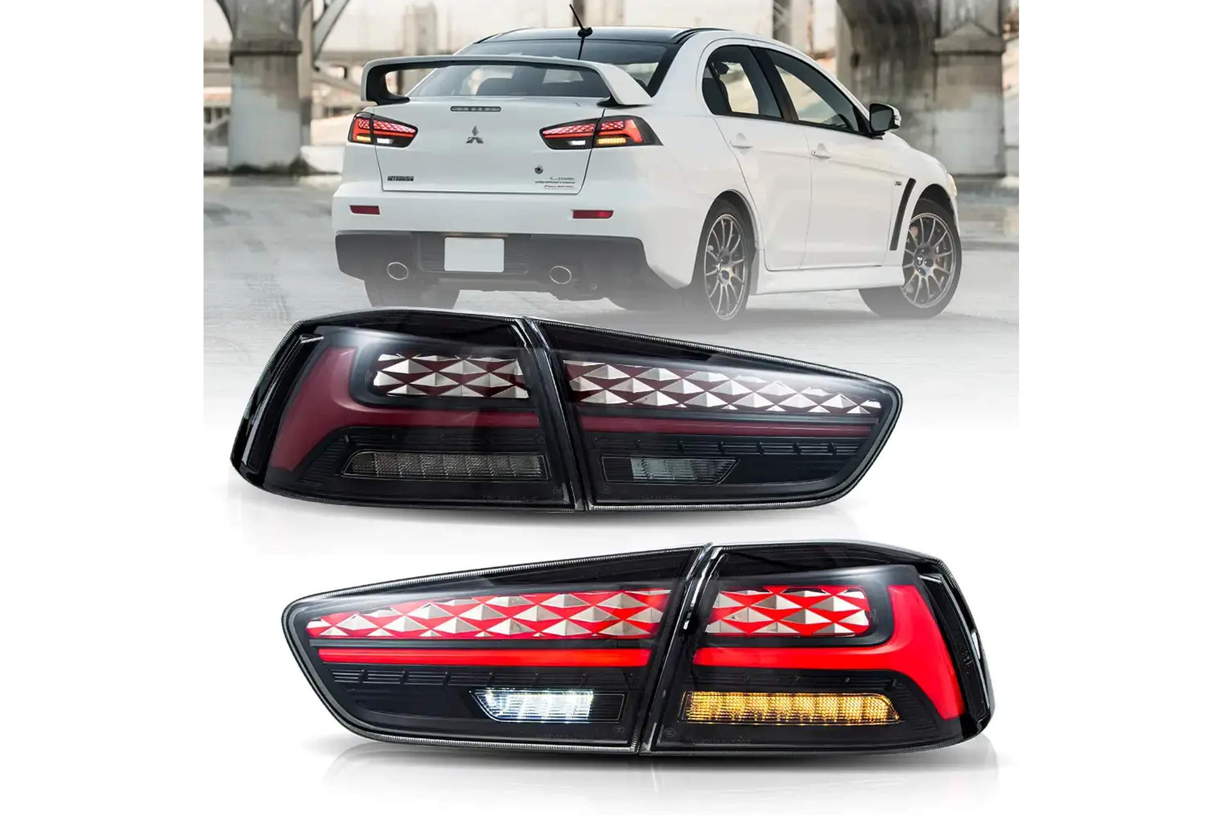 08-18 Mitsubishi Lancer Evolution X: LED Tail Lights - Smoked photo 2