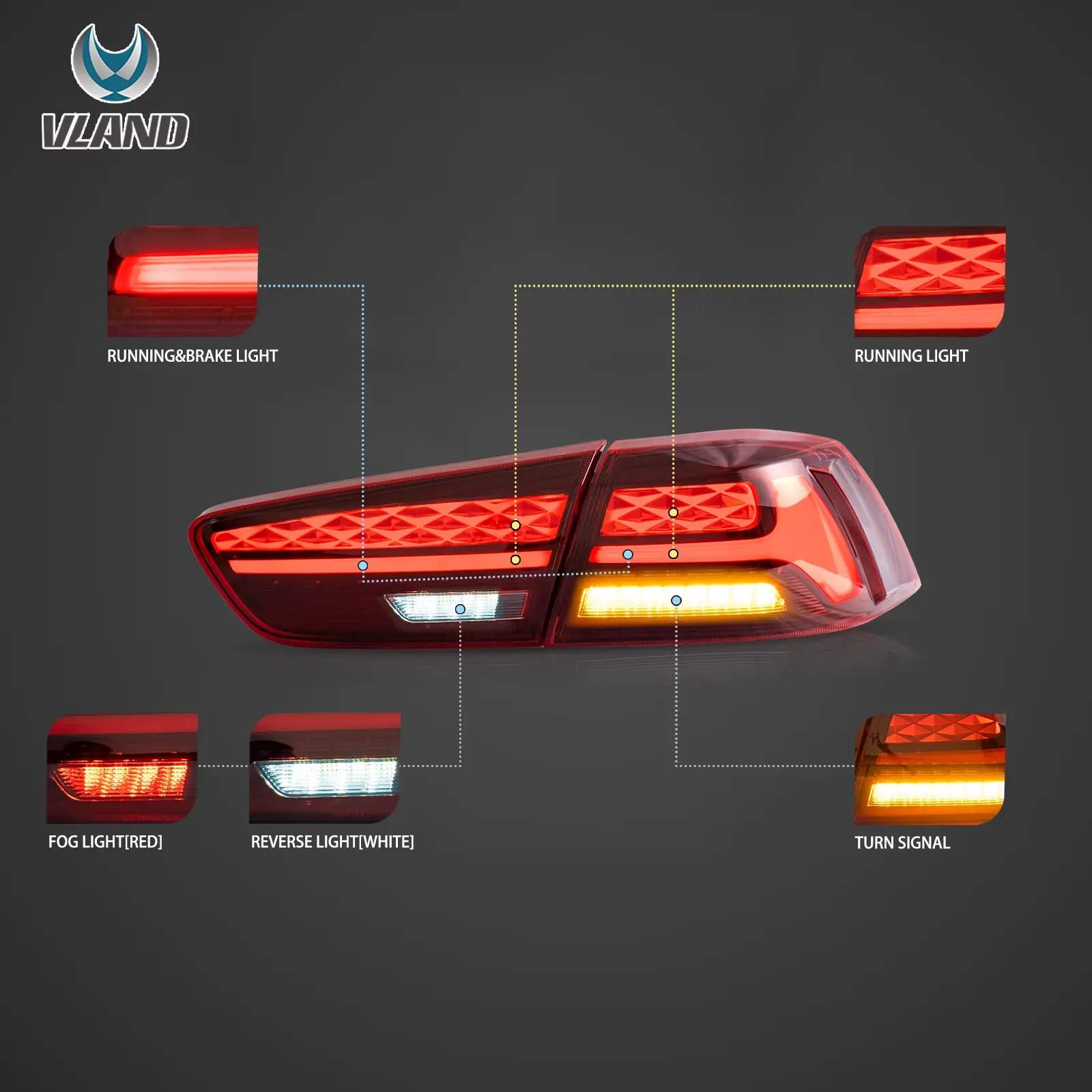 08-18 Mitsubishi Lancer Evolution X: LED Tail Lights - Smoked photo 4
