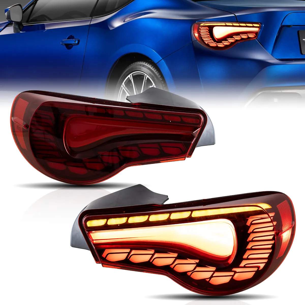 13-16 Scion FR-S: LED Tail Lights Dragon Style - Smoked photo 3