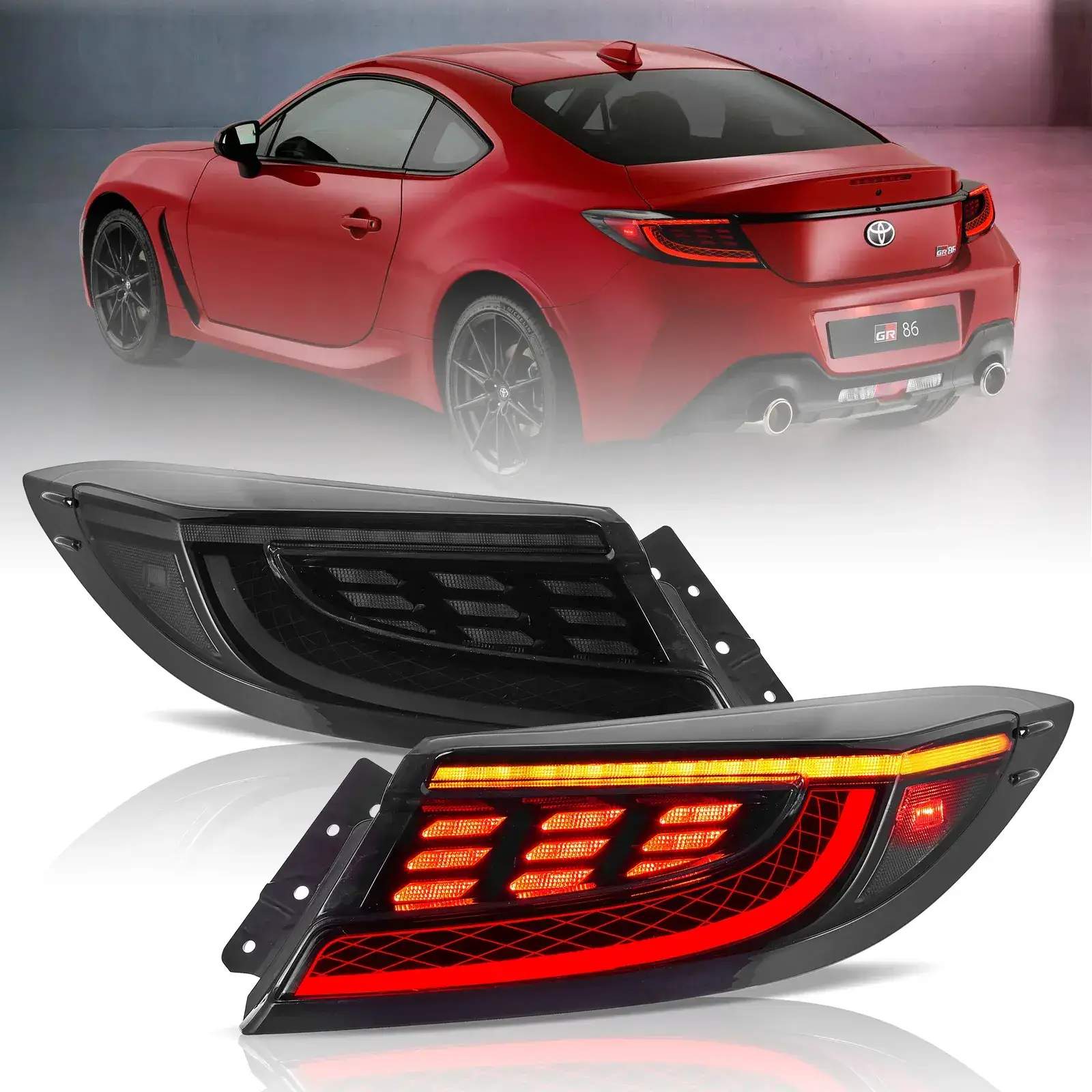 22-26 Subaru BRZ: LED Tail Lights - Red photo 3