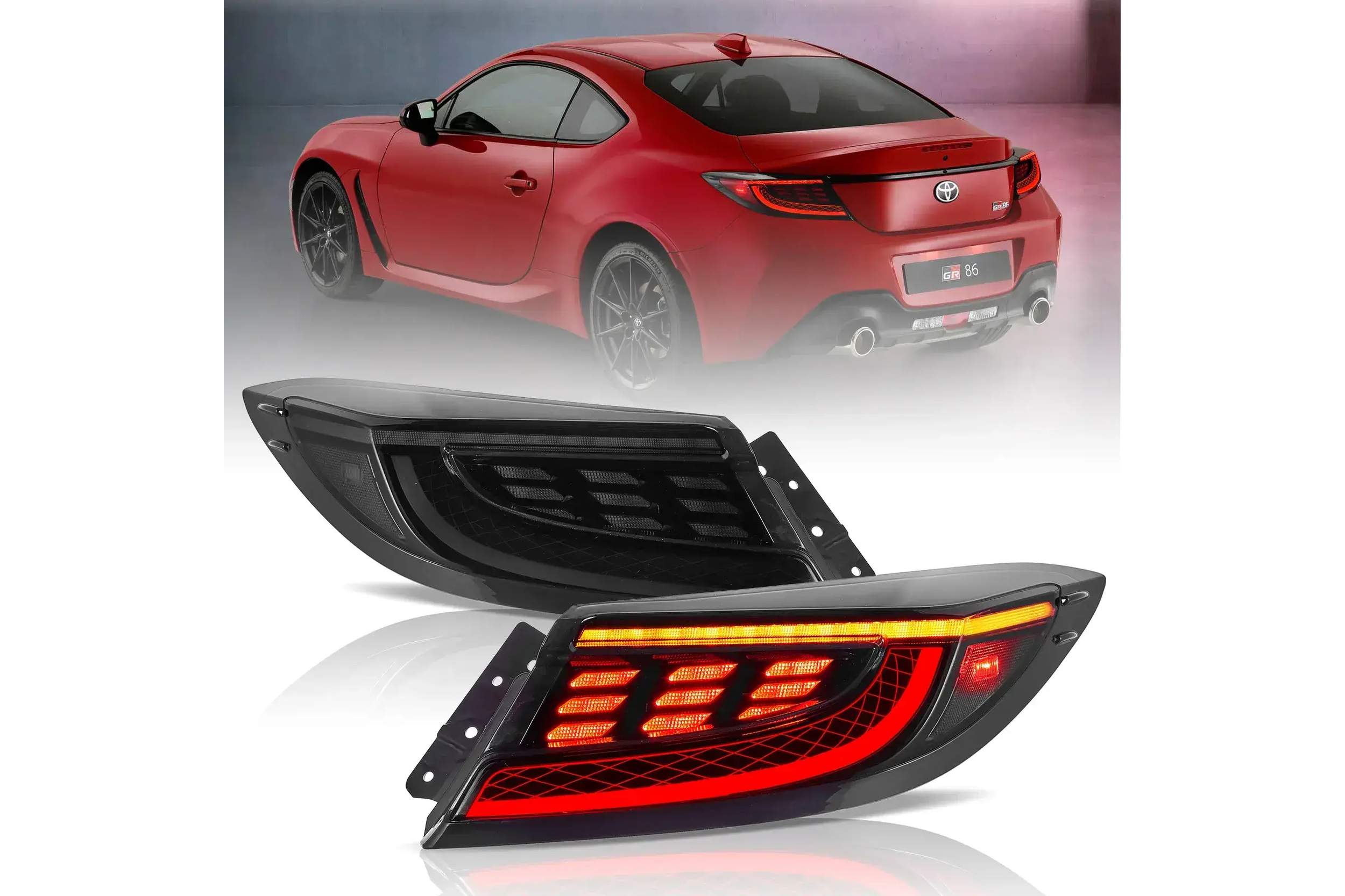 22-26 Subaru BRZ: LED Tail Lights - Smoked photo 2