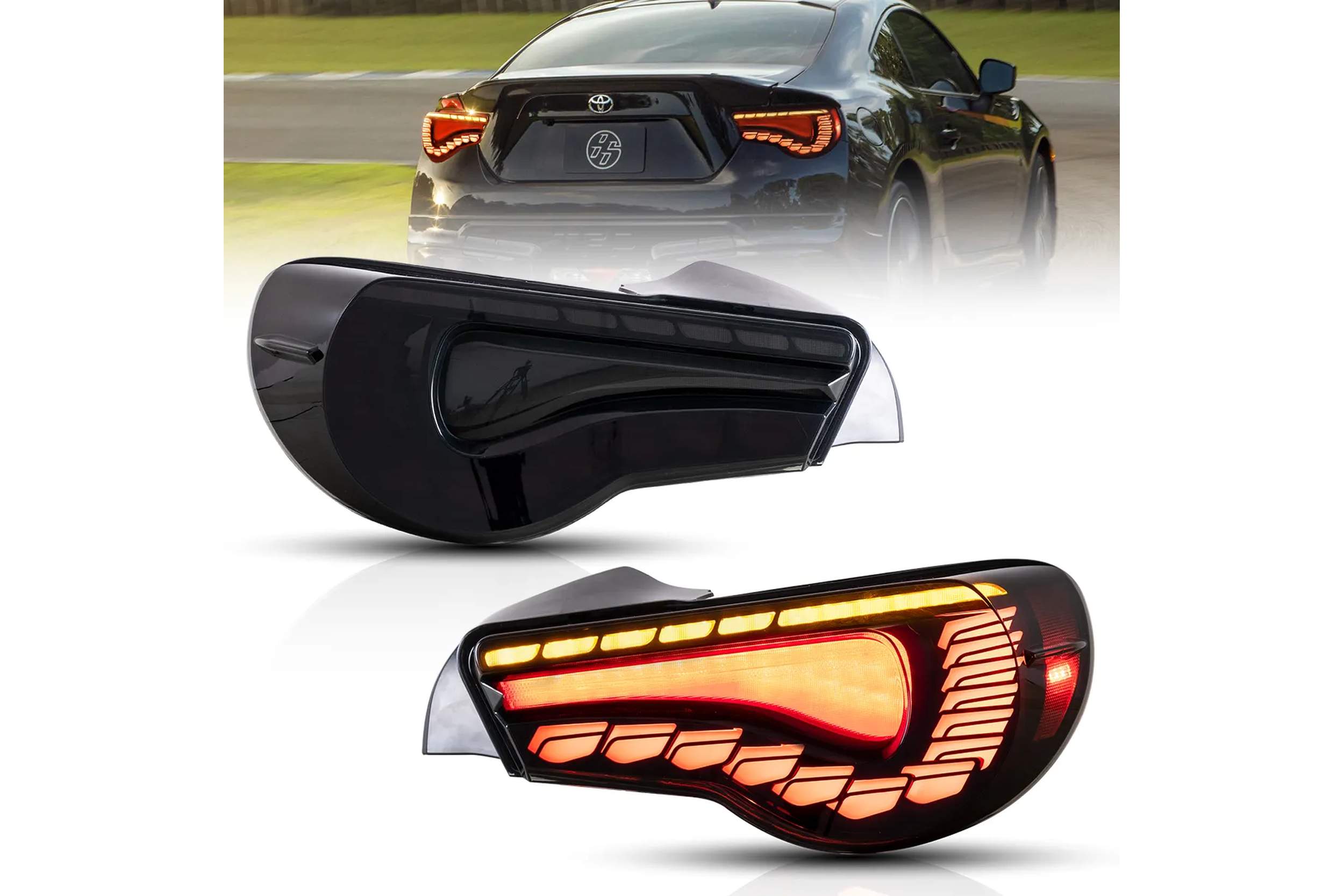 13-20 Subaru BRZ: LED Tail Lights Dragon Style - Smoked photo 2