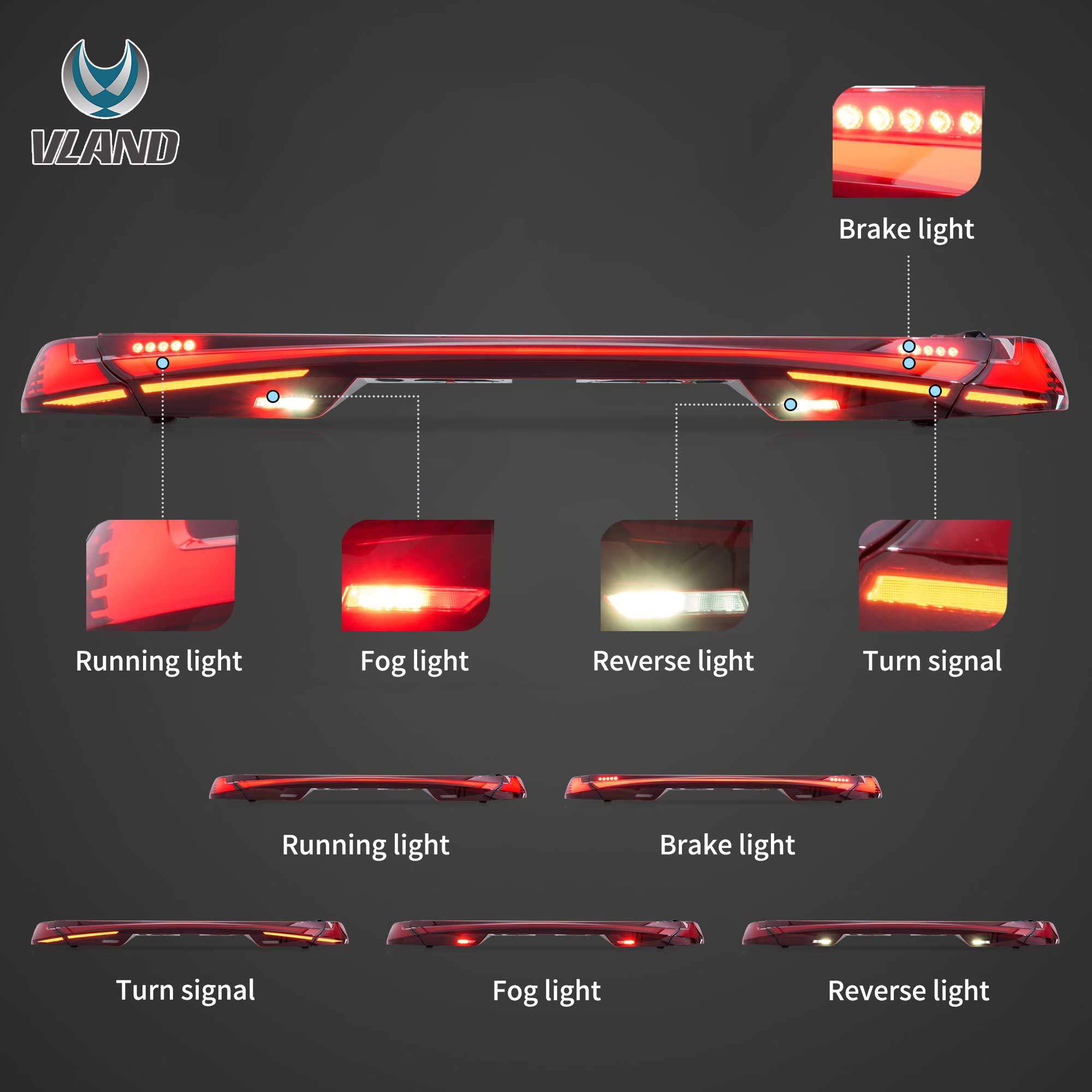 25-26 Toyota Camry: LED Tail Lights - Red photo 4