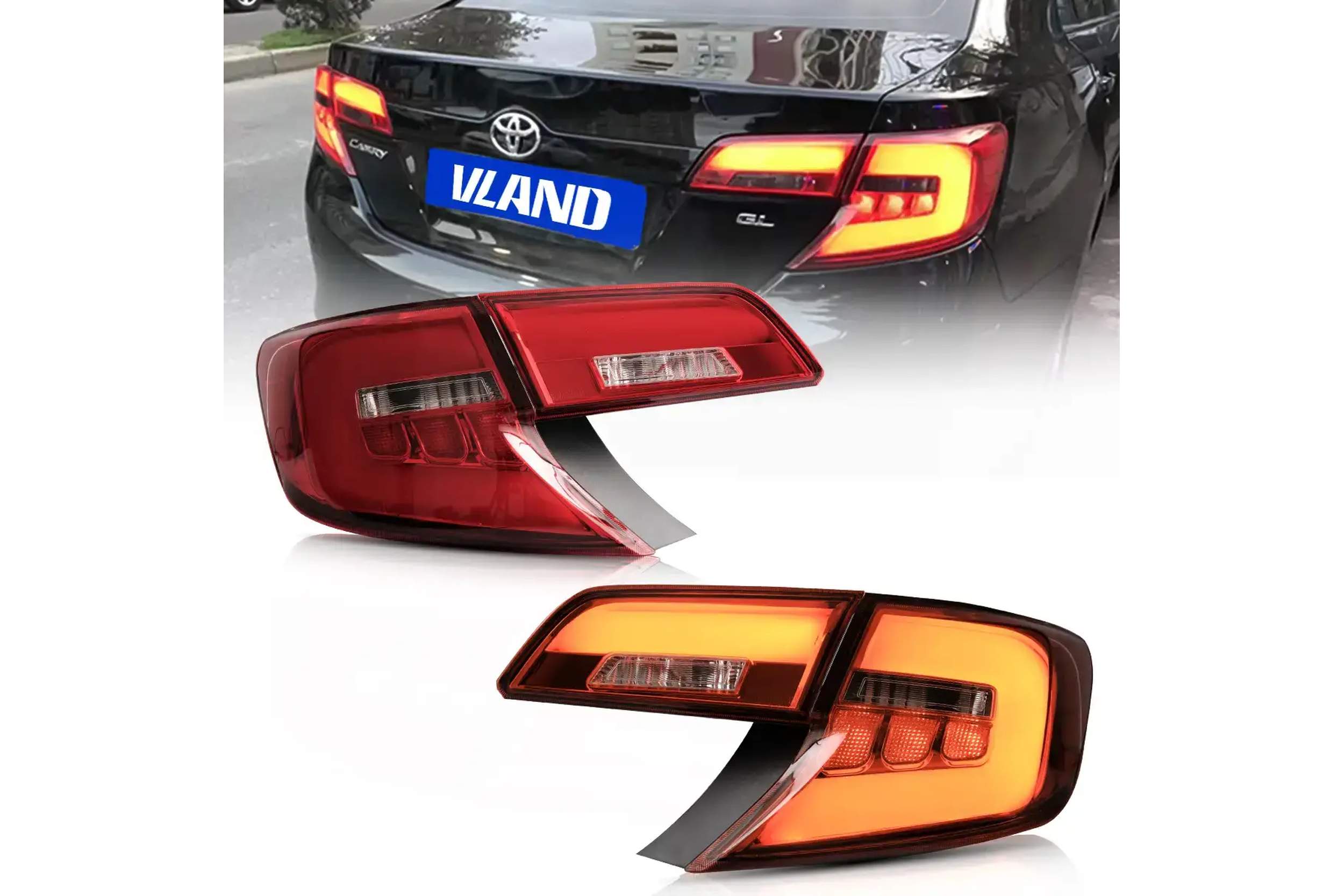12-14 Toyota Camry: LED Tail Lights - Red/Smoked photo 2