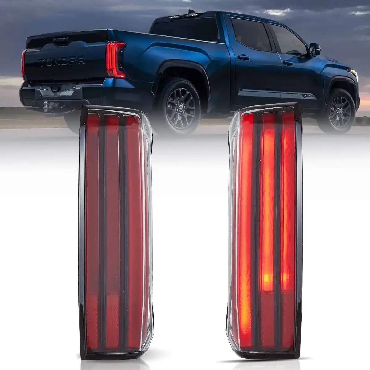 22-26 Toyota Tundra: LED Tail Lights - Red photo 2