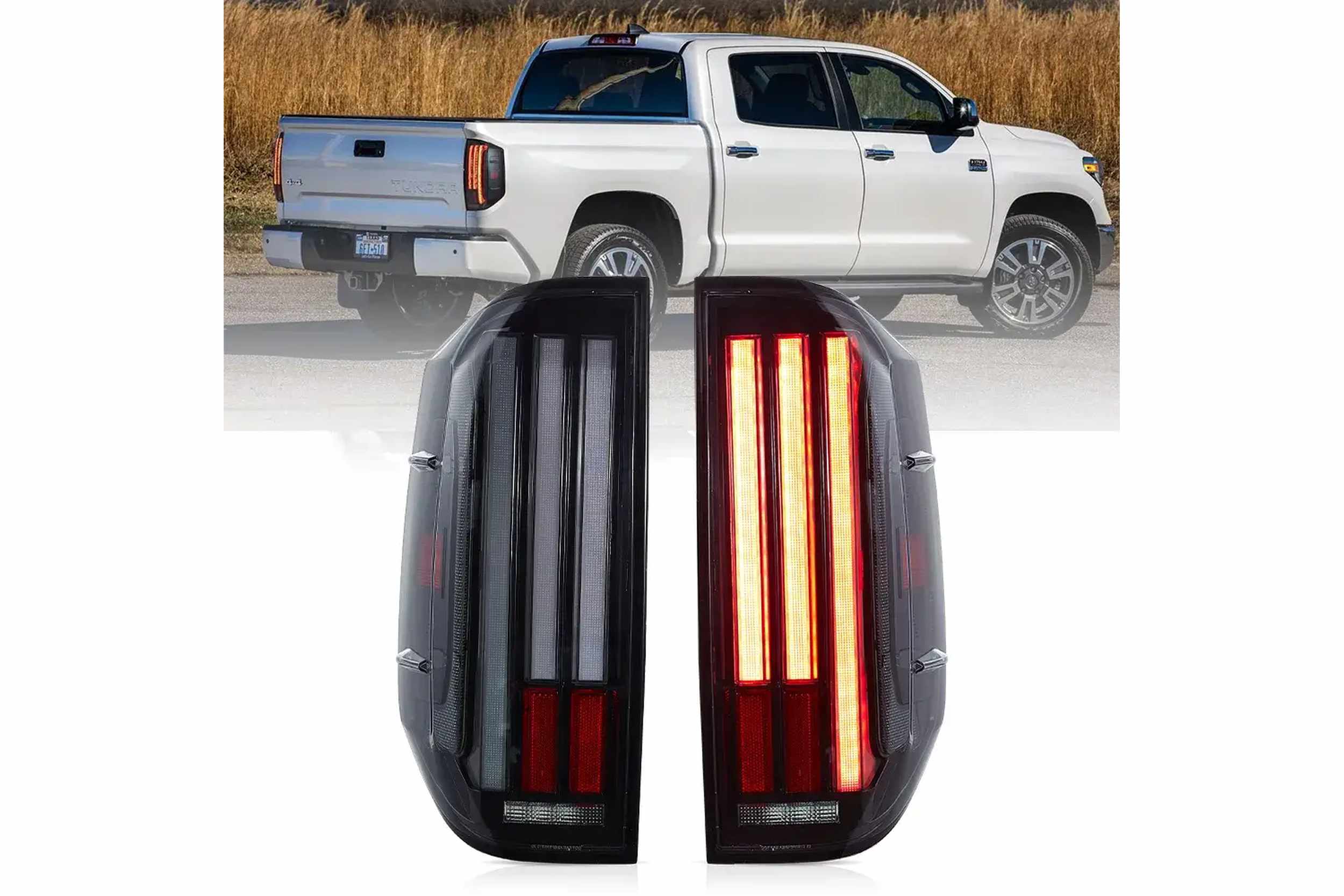 14-21 Toyota Tundra: LED Tail Lights - Clear/Smoked/Red Turns photo 2