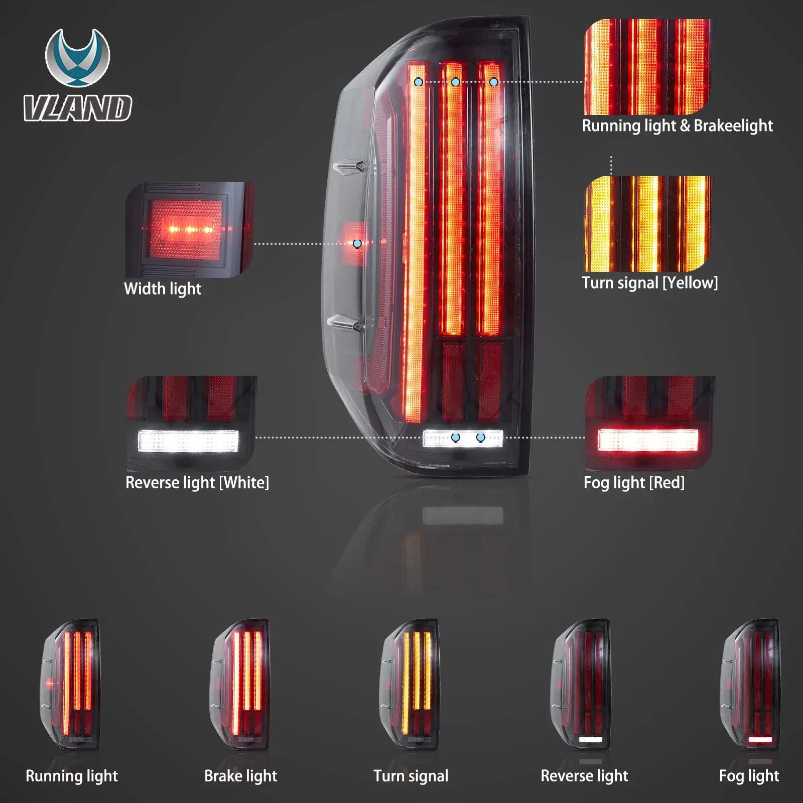 14-21 Toyota Tundra: LED Tail Lights - Clear/Smoked/Red Turns photo 4