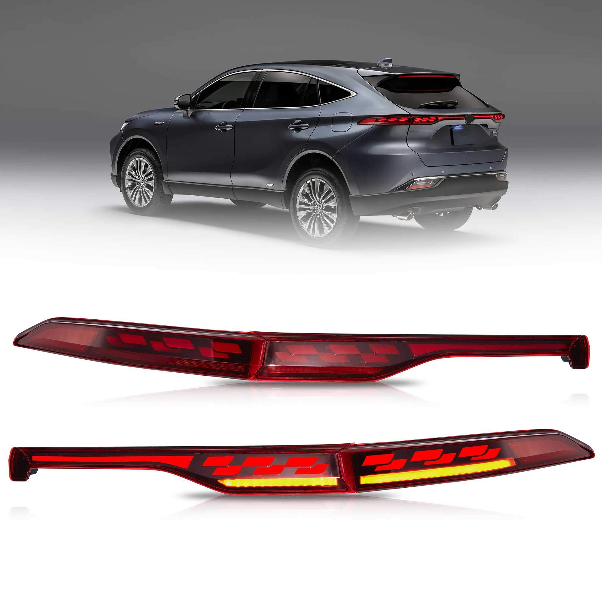 21-24 Toyota Venza: LED Tail Lights - Clear/Red photo 2