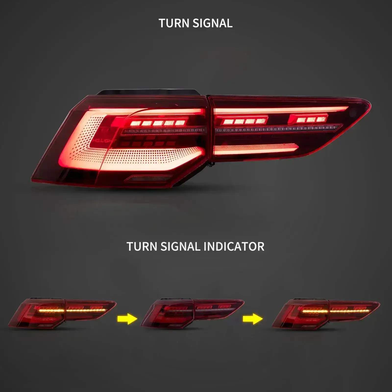 20-23 Volkswagen Golf: LED Tail Lights - Amber/Red photo 4