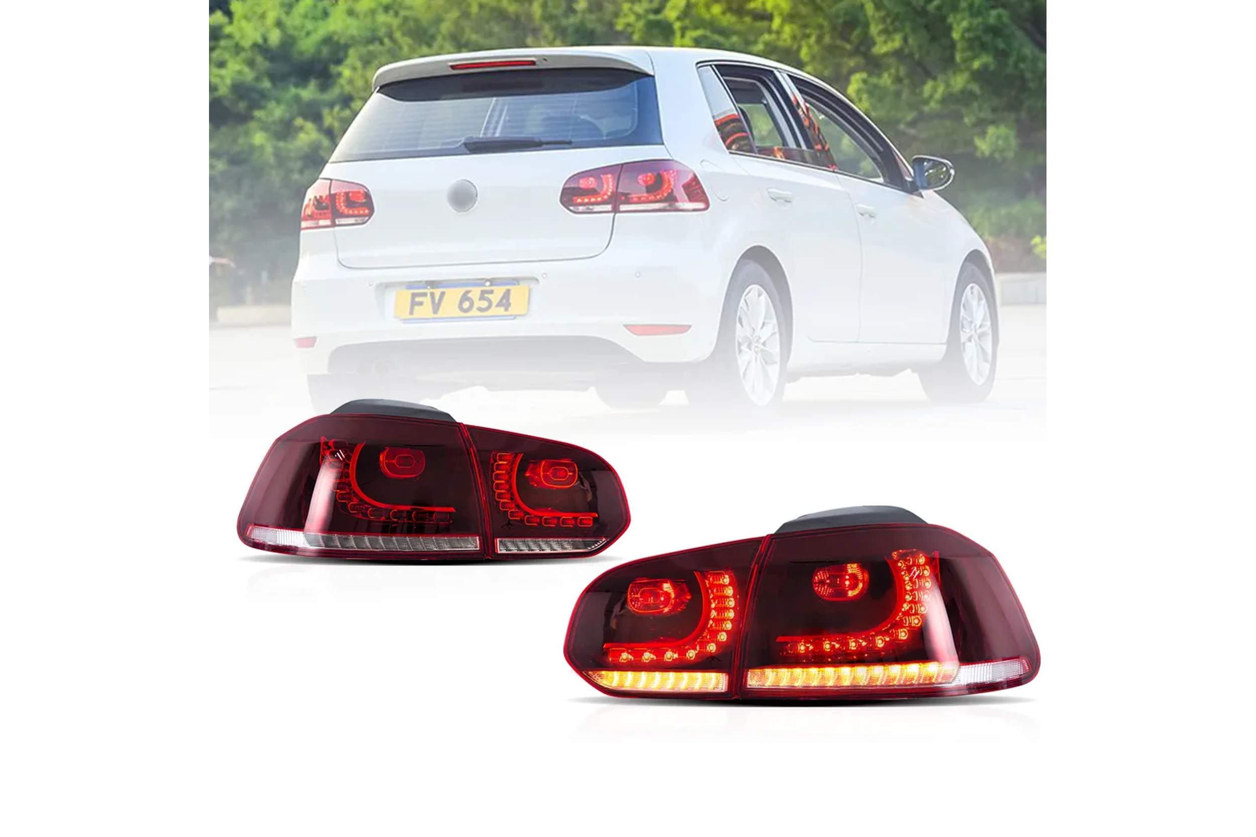 08-14 Volkswagen Golf: LED Tail Lights - Amber/Red/Clear photo 2