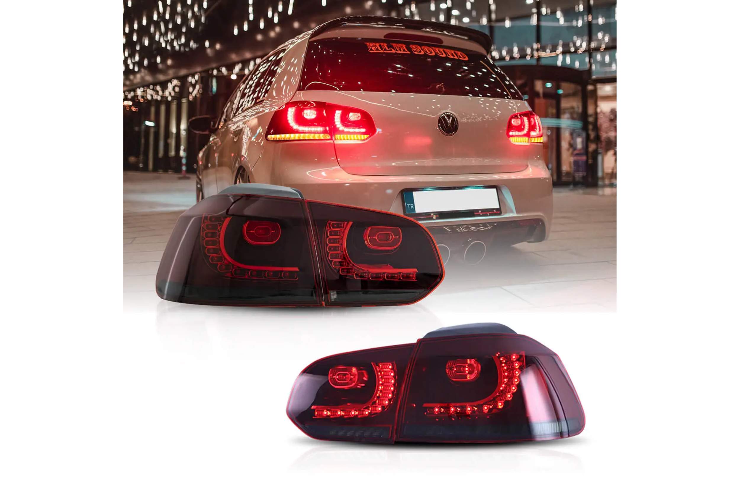 08-14 Volkswagen Golf: LED Tail Lights - Amber/Red/Smoked photo 2
